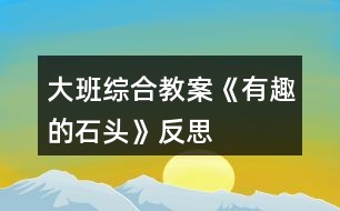 大班综合教案《有趣的石头》反思